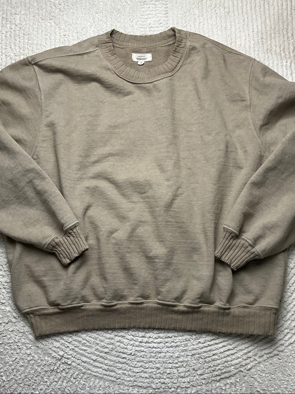 evan kinori colab with Lady White Company Crewneck Sweatshirt Clay Color Size XL